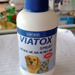Viatox trị ve, ghẻ, rận, bọ chét, ruồi dạng xịt