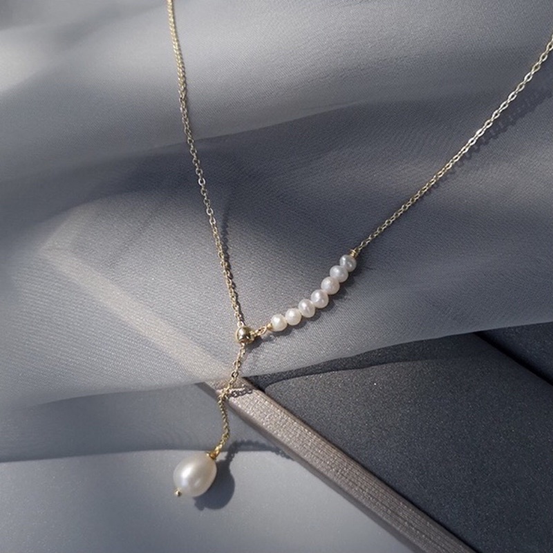 Vòng cổ titan phối 6-7 ly, kiểu dáng tinh tế