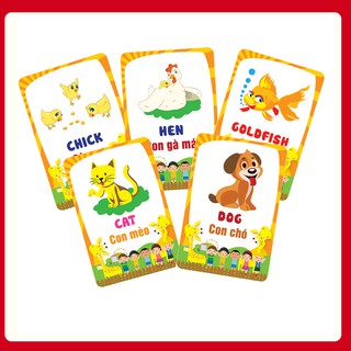 Thẻ Học Vui Cùng Bé - Bé Nhận Biết Và Tô Màu Động Vật
