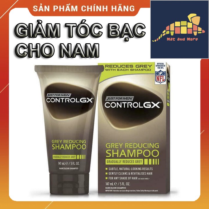 Dầu gội kèm xả giảm tóc bạc cho nam Just For Men Control GX Grey Reducing 2-in-1 Shampoo and Conditi