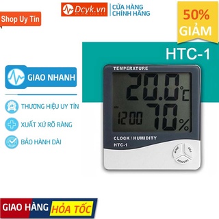 ✅ nhiệt ẩm kế điện tử: htc-1 tích hợp đồng hồ - dcyk0482