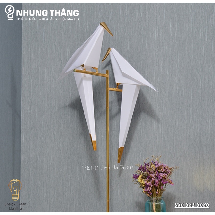 Đèn Cây Đứng 2 Chim Hạc Cao Cấp DB-C2 - Cao 182cm - Kiểu Dáng Sang Trọng - Trang Trí Phòng Khách,Phòng Ngủ,Đọc Sách