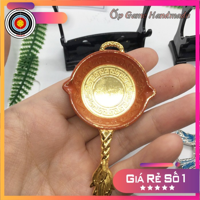 [CHẤT] Móc khoá Chảo Skin Dragon Orange Gold độc đáo dài 8cm mô phỏng giống thật - Móc khoá pubg kim loại cao cấp