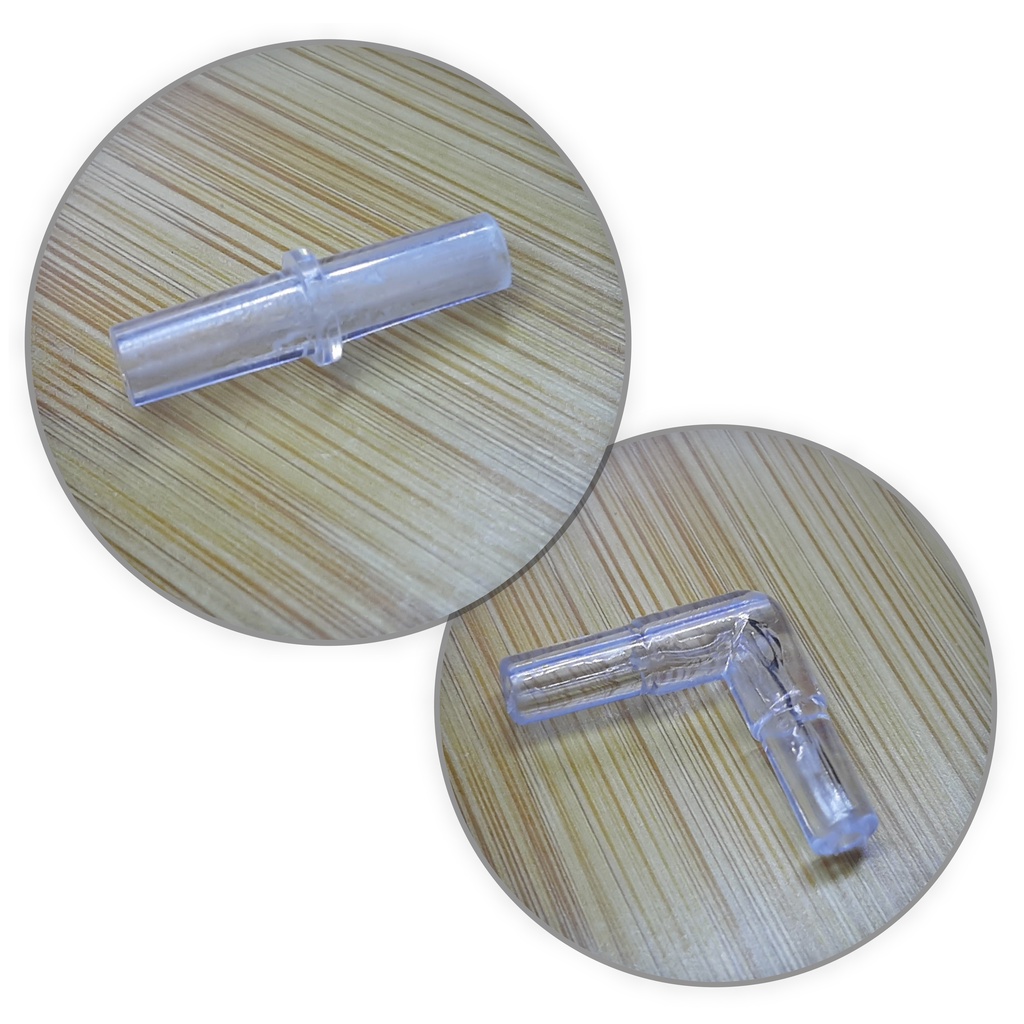 Đầu Nối Acrylic - Ống Oxy, CO2 4~6mm - Đầu nối ống