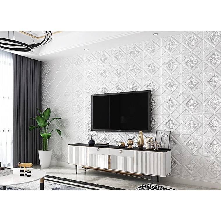 Xốp Dán Tường Hoa Văn Đính Đá Cao Cấp | BigBuy360 - bigbuy360.vn