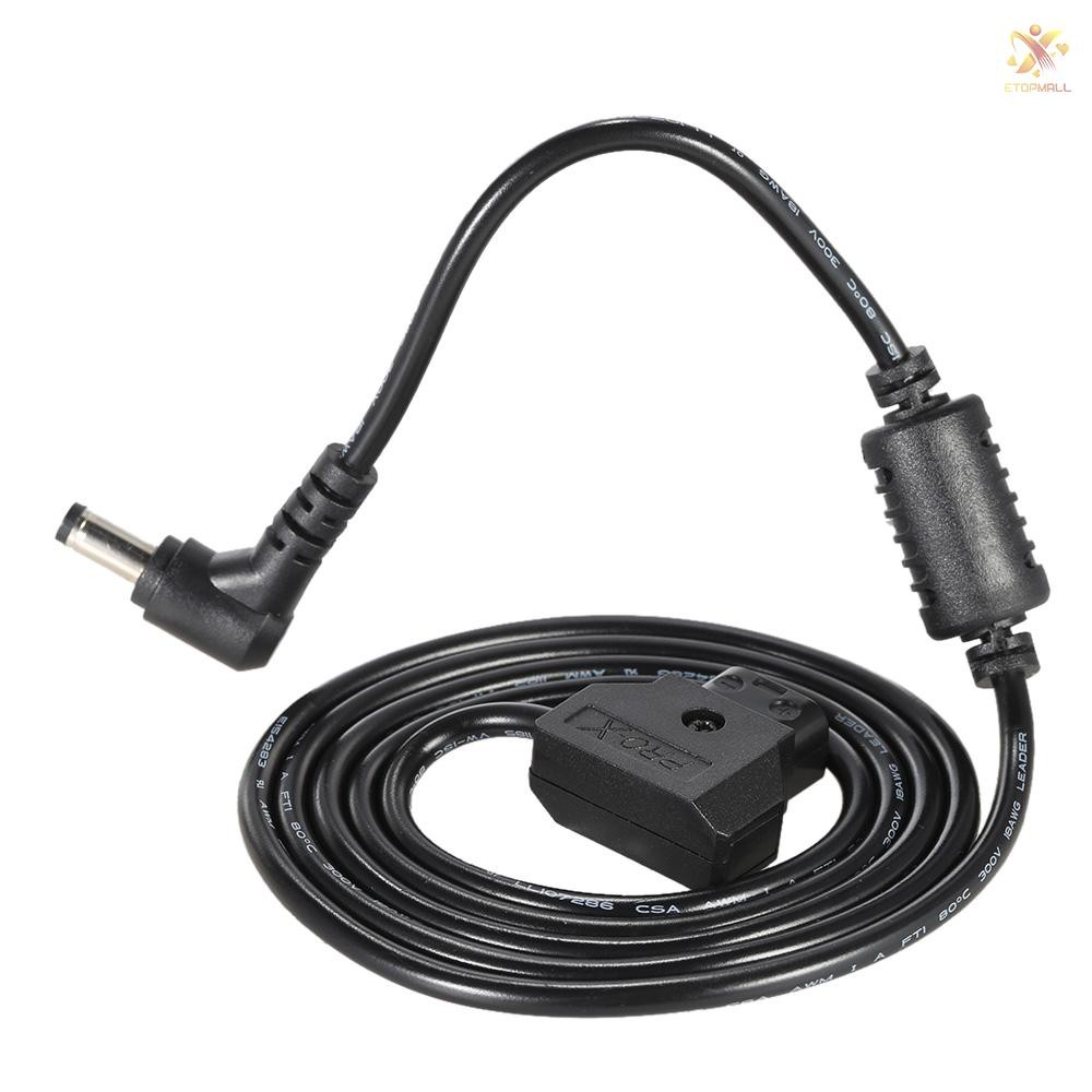 E&T D-Tap 2 Pin Male Connector to DC 5.5 * 2.5mm Plug Power Cord Cable for BMCC BMPC DSLR Rig Power