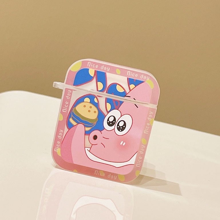 Vỏ Bảo Vệ Hộp Sạc Tai Nghe compatible AirPods3 compatible AirPods3 Pro compatible AirPods2 Gen Hình SpongeBob SquarePods2 Dễ Thương