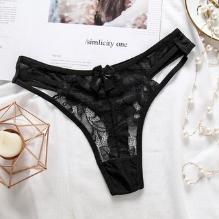 Quần Lót Nữ Ren Sexy đính nơ lớn phía sau quyến rũ trong suốt tôn dáng mã  C34