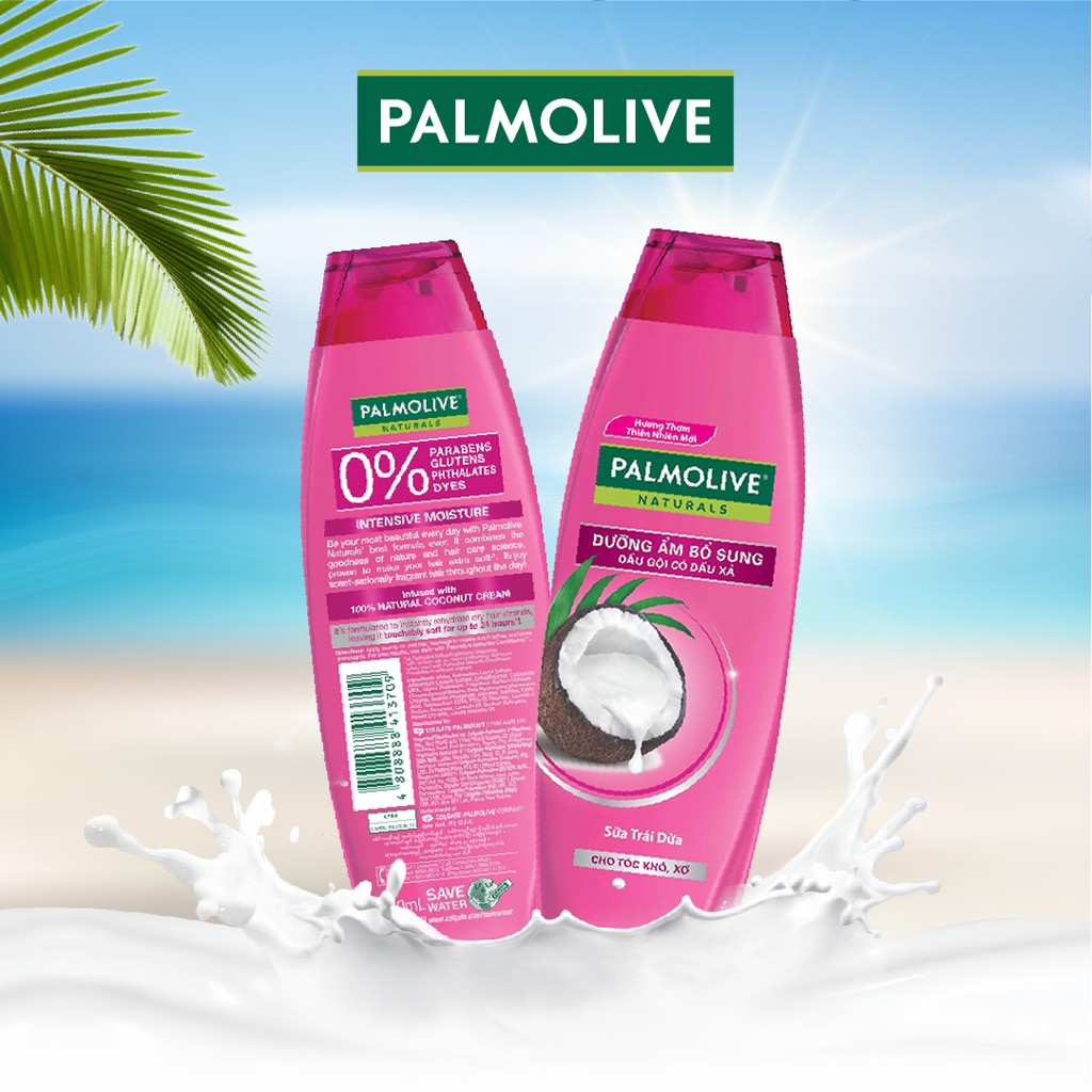 [Mã COSCOLT5 giảm 10% đơn 199K] Bộ 5 Dầu gội có dầu xả Palmolive Dưỡng Ẩm bổ sung từ sữa dừa 180ml/chai | WebRaoVat - webraovat.net.vn