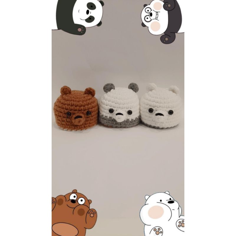 GẤU WE BARE BEAR LẬT MẶT- MÓC KHOÁ GẤU LẬT MẶT ⚡⚡⚡