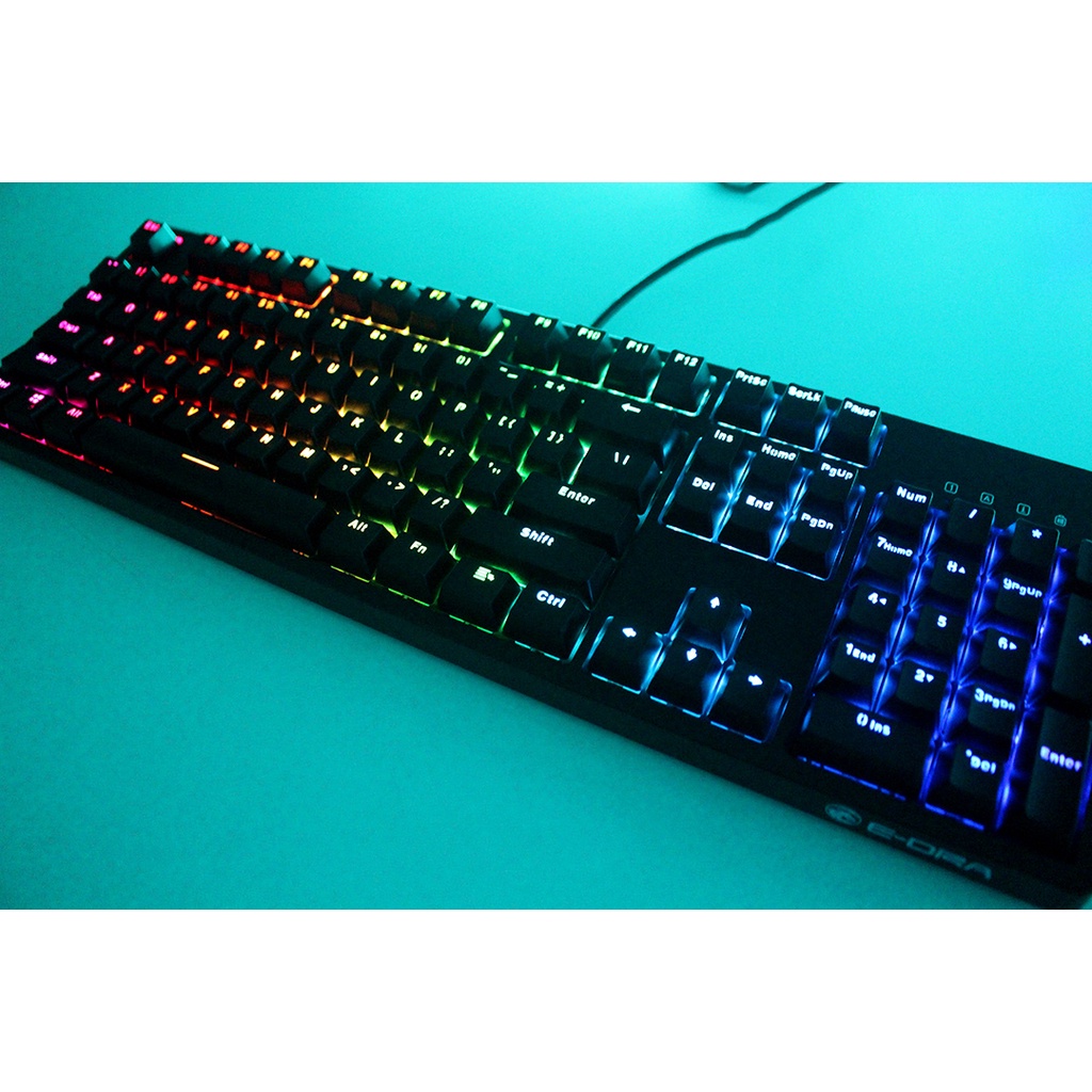 Bàn phím cơ chơi game có dây E-Dra EK3104V2 RGB - Bản 2022 - Led RGB- EDra switch - Cáp Type-C