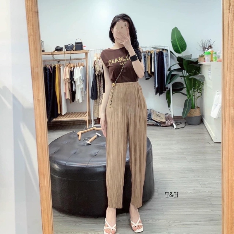 Quần dài xếp ly