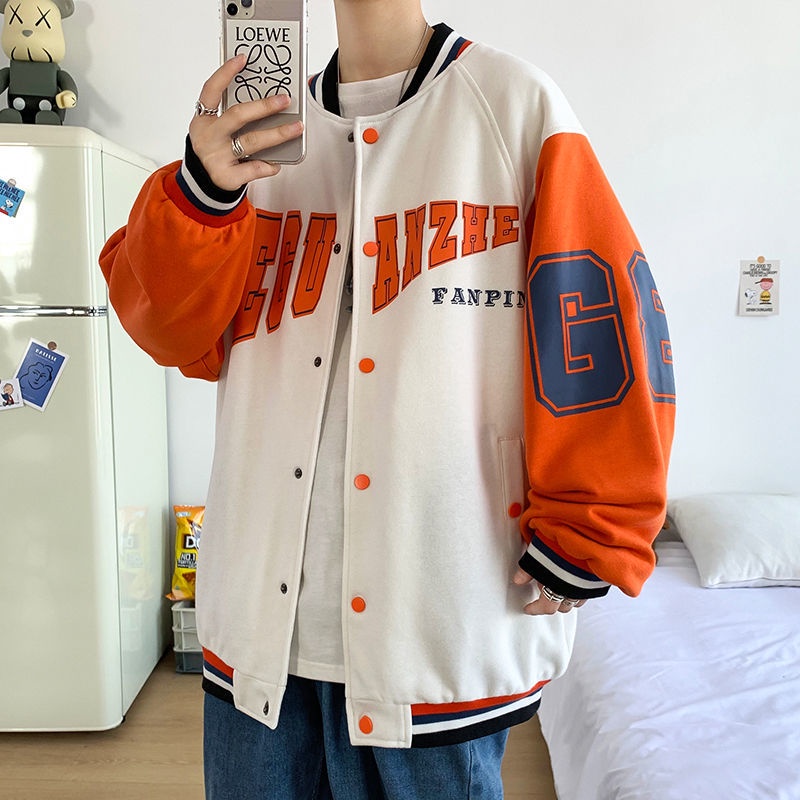 Áo khoác bóng chày dáng rộng thời trang xuân thu cho nam size S-5Xl 3 kiểu tùy chọn