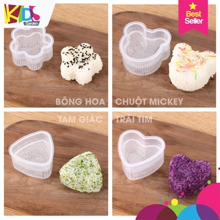 Khuôn làm cơm nắm bento khuôn cơm cho bé hình tam giác làm sushi onigiri nhật bản giúp trẻ ăn dặm NCDC03-SET4KHUON