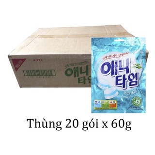 Thùng 20 Gói Kẹo Bạc Hà Anytime 60gr Hàn Quốc