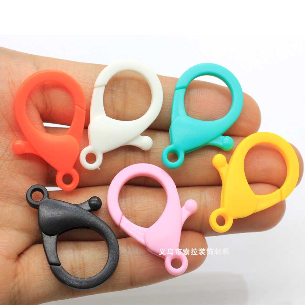 Bán Sỉ!Móc Khóa Nhựa 35mm Nhiều Màu Sắc Dùng Làm Đồ Trang Sức Thủ Công diy