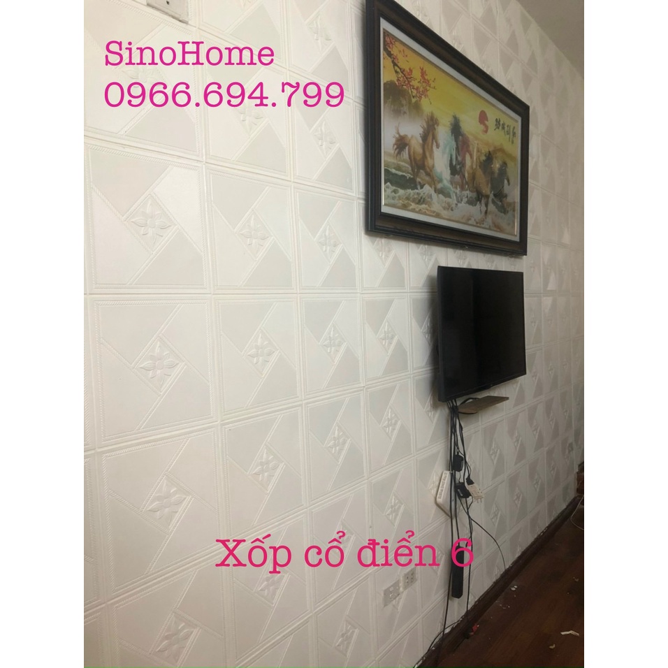 Xốp dán tường họa tiết tân cổ điển Mẫu số 6 - phong cách Vintage Châu Âu