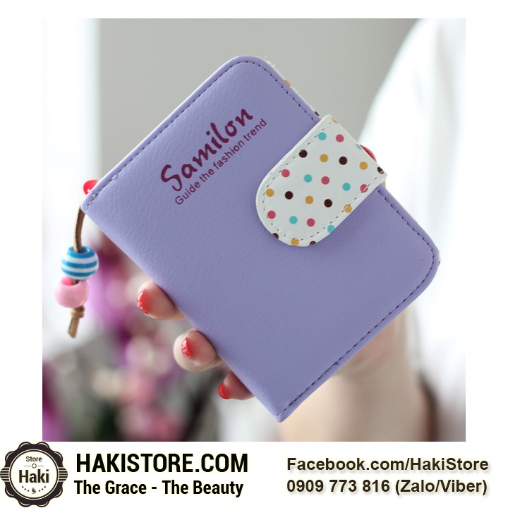 🌹 Ví nữ sắc màu chấm bi siêu đáng yêu - VH18 | BigBuy360 - bigbuy360.vn