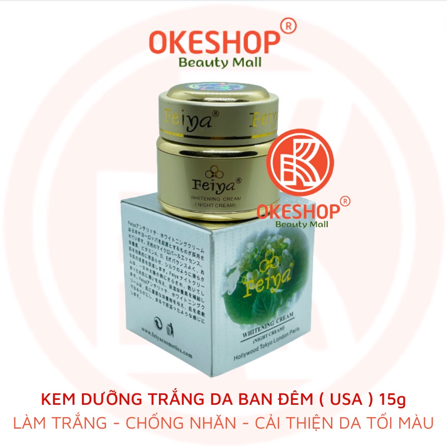Kem FEIYA Dưỡng Trắng - Ngừa Lão Hoá - Phục Hồi - Tái Tạo Da Ban Đêm 15g (USA)