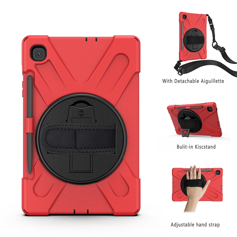 Hybrid shock proof case Vỏ bảo vệ for Samsung Galaxy Tab S6 Lite Ốp lưng SM-P610 SM-P615 chống rơi cover with pencil slot hand and shoulder strap