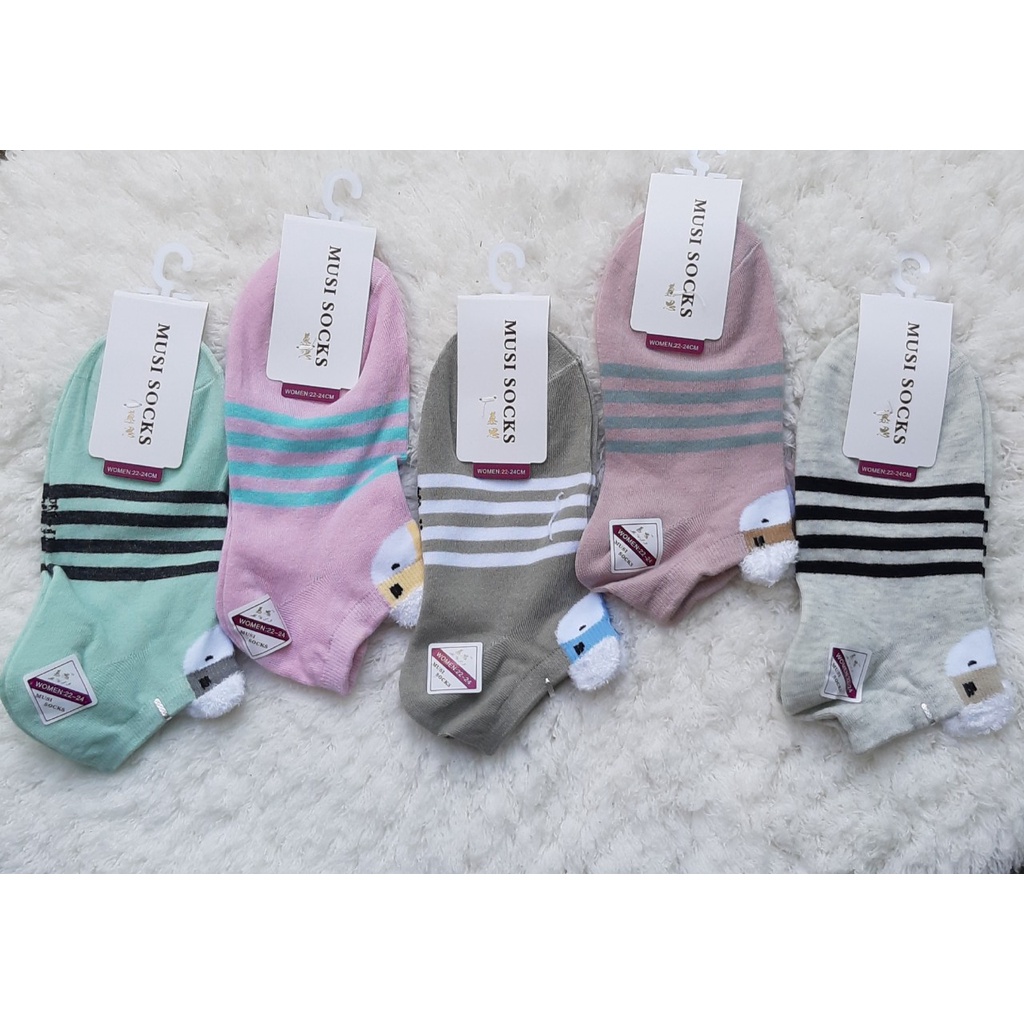 [1đôi] Vớ nữ cổ ngắn thun cotton size 22-25cm