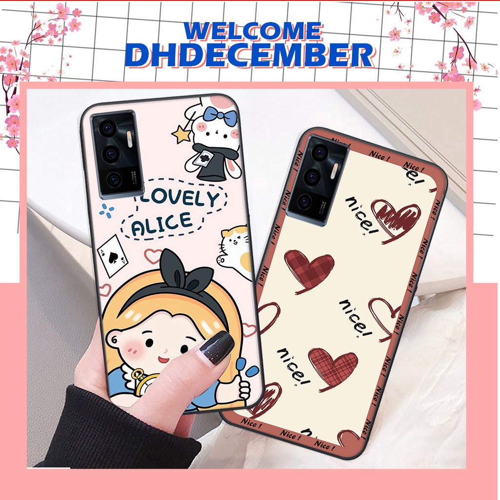 Ốp lưng Vivo V23E in hình nice ,good luck happy ốp xinh viền dẻo đẹp chất
