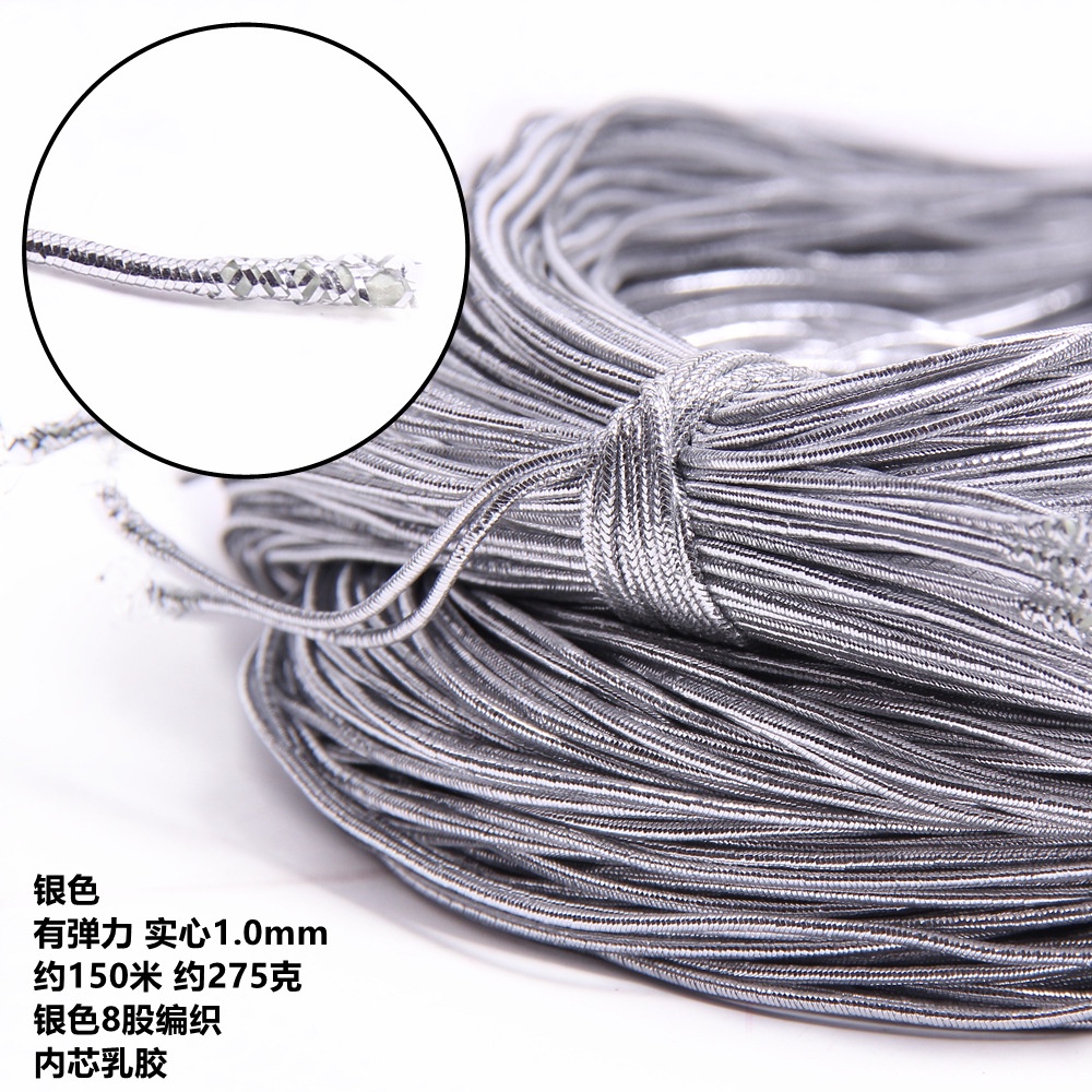 Cuộn 300met dây thun kim tuyến co giản size 0.8mm / bó 150m dây thun kim tuyến co giản size 1.2mm -1,5mm