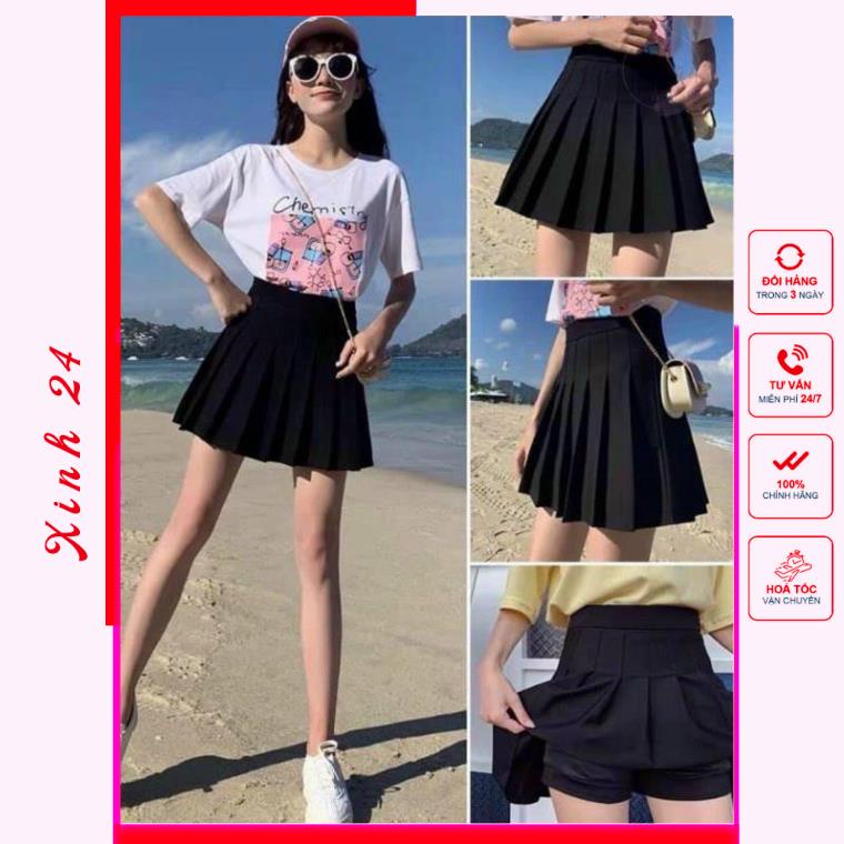 Chân Váy Tennis Xếp Ly Ngắn Dáng Xòe Lưng Cạp Cao, Có Quần Lót Bên Trong, nhiều màu lựa chọn | BigBuy360 - bigbuy360.vn