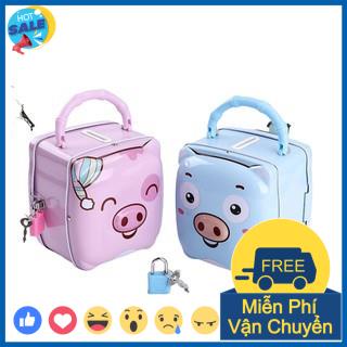 Đồ Chơi Két Sắt, Két Sắt Mini, Ống Heo Tiết Kiệm Mini Cho Bé Có Khóa Đáng Yêu, Món Quà Ý Nghĩa Mẹ Dành Cho Bé