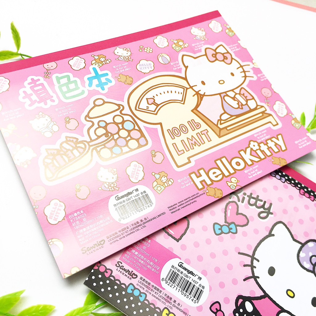 Vở tập tô màu cho bé hình Hello Kitty