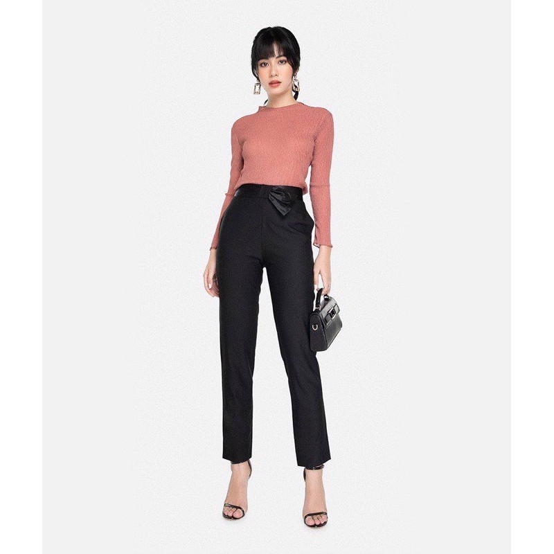 Thanh lý quần tây ống suôn màu đen form lửng size XL