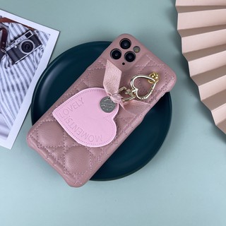 Ốp iphone da Kèm tim dành cho Iphone 12Pro Max / 11 Pro Max