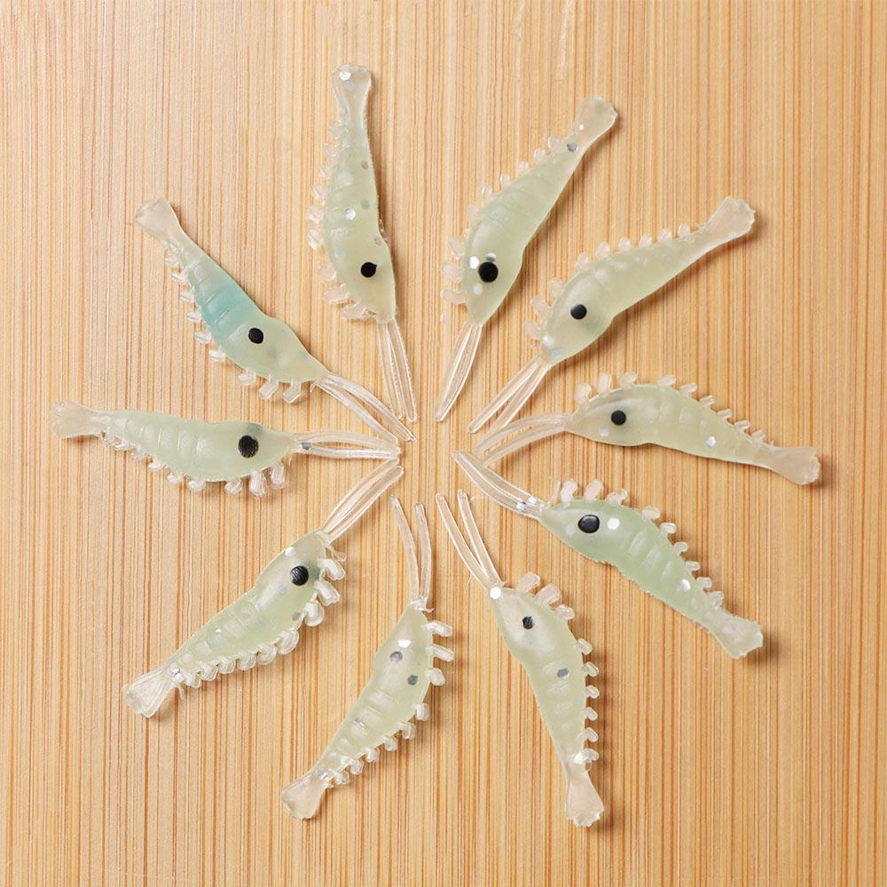 MUVAKO 10 / 20 / 30 / 50 Mồi Tôm Giả Câu Cá Silicone 3cm