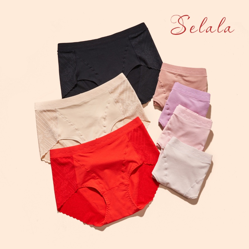 Quần Lót Cạp Cao Selala  Cotton Không Viền Mềm Mại Che Mỡ Bụng QC34