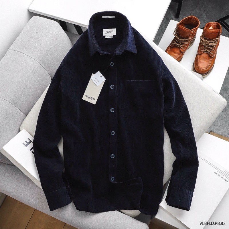 Áo sơmi nhung kẻ to | BigBuy360 - bigbuy360.vn