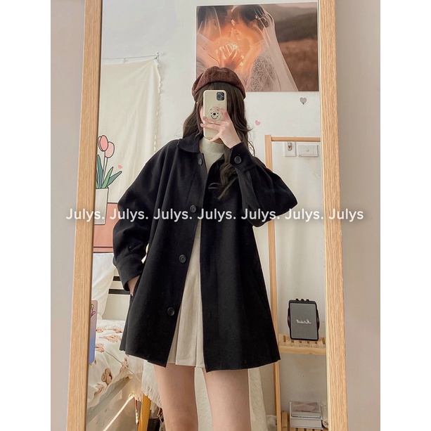 Áo khoác dạ ép 1 lớp tay bồng (ảnh thật shop chụp kèm video) | BigBuy360 - bigbuy360.vn