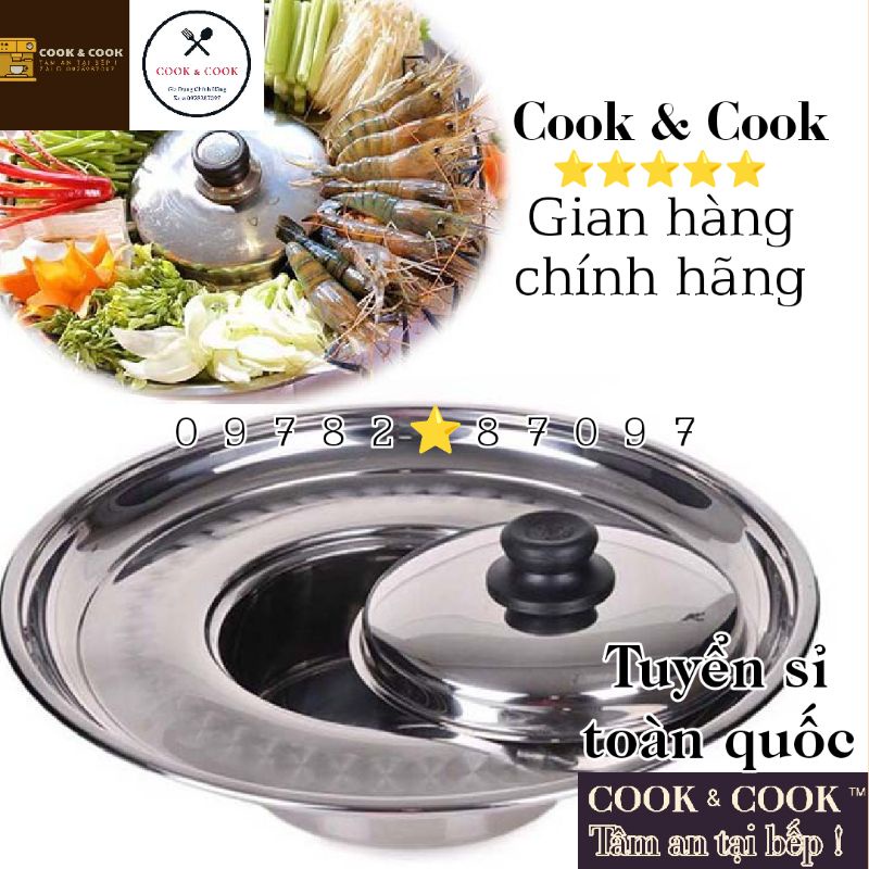 [CHÍNH HÃNG] Nồi lẩu sống lẩu nón lẩu vành 20cm Thaphafac ft Vietcook inox 304, 430 dùng đáy từ phù hợp cho dã ngoại