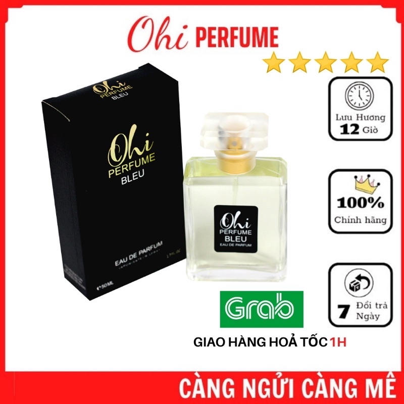 Nước Hoa Nam Chính Hãng 🍁FREESHIP🍁 Ohi Bleu 50ml - Nước Hoa Nam Hương Gỗ - Mùi Sang Thơm Lâu Quyến Rũ - Hàng Chính Hãng