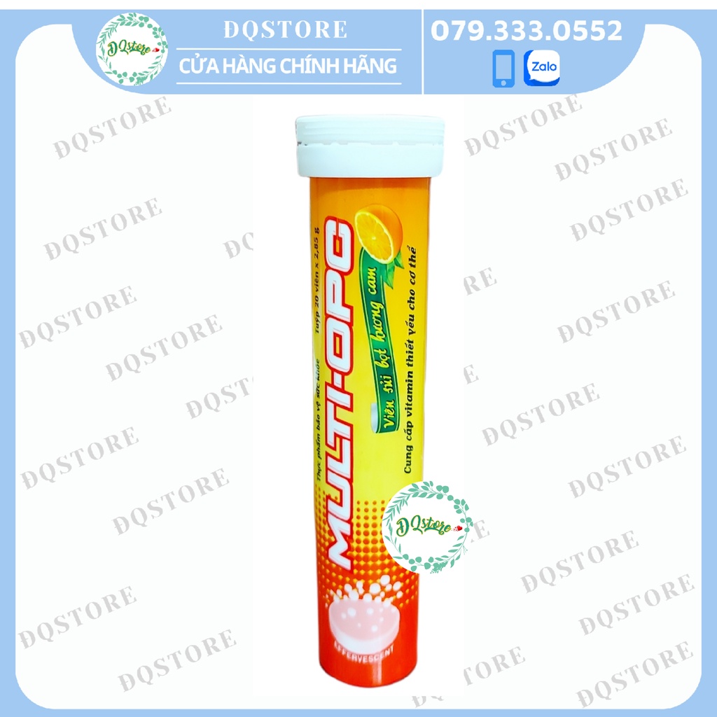 Viên sủi Vitamin C Multi OPC - Bổ sung các Vitamin thiết yếu hằng ngày - Tuýp 20 viên