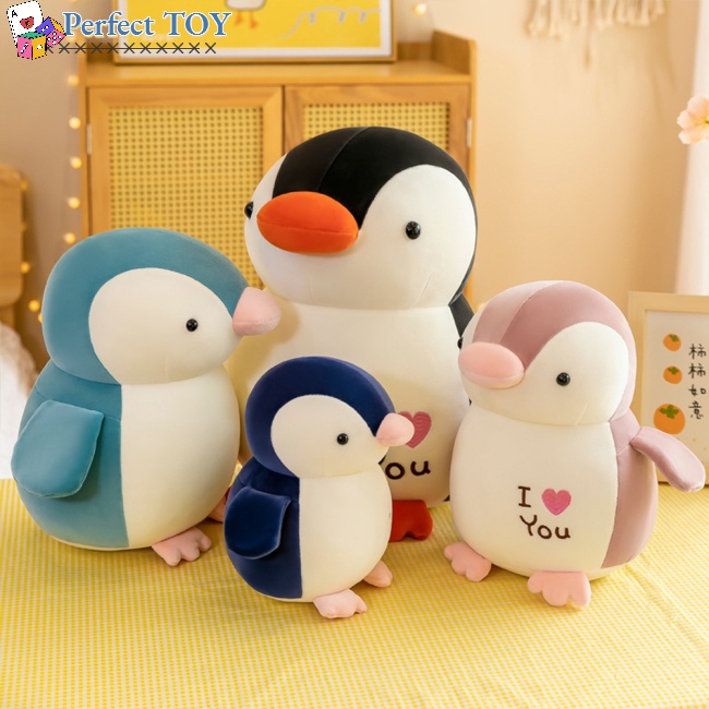 Chim cánh cụt nhồi bông co giãn dễ thương dùng làm quà tặng cho bé