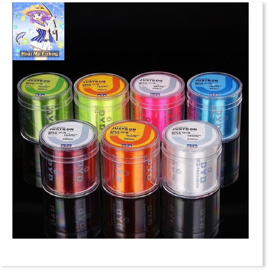 Cước Câu Cá DAIWA Justron 500M Chính Hãng Siêu Dai Đủ Size Đủ Màu Sắc - Đồ Câu DHS