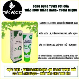 [100% THIÊN NHIÊN]Thảo Mộc Trắng Răng 50gr-Trị Hôi Miệng-Viêm Lợi-Chảy Máu Chân Răng-Nhiệt Miệng