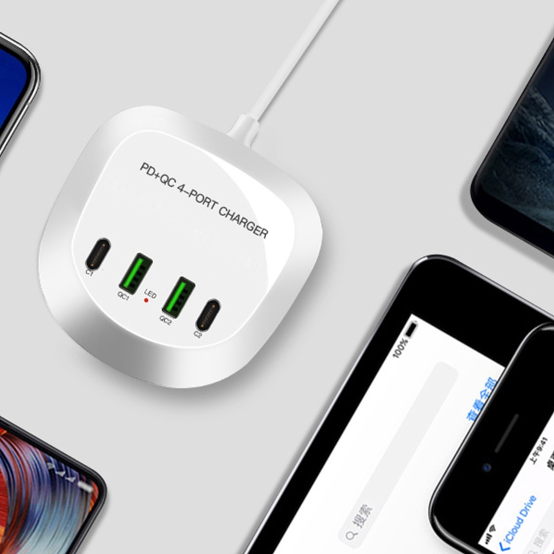 Tẩu Sạc Alli 40W Hai Cổng USB Type-C 4 Cổng Tiện Dụng