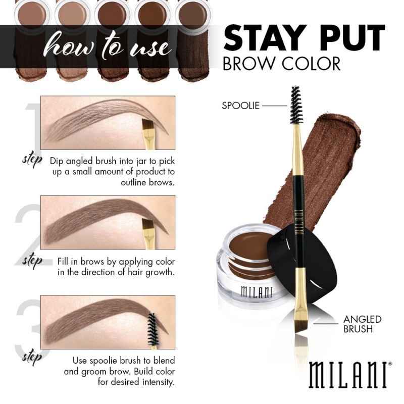 Milani - Gel Kẻ Mày Kèm Cọ Milani Stay Put Brow Color 2,6g | BigBuy360 - bigbuy360.vn