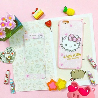Combo ốp dẻo + kính cường lực Hello Kitty