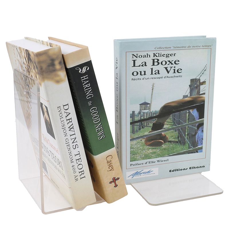 1 Kệ Sách Để Bàn Bằng Acrylic Trong Suốt In Chữ L