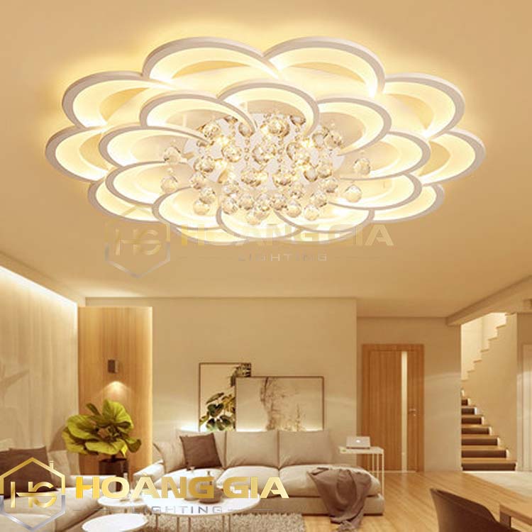 Đèn Ốp Trần 🍀 Đèn LED Ốp Trần Hình Hoa Pha Lê 20 Cánh K37 🍀 3 Chế Độ Ánh Sáng 🍀 Có Điều Khiển Từ Xa 🍀 Bảo Hành Uy Tín