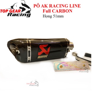 Pô Akrapovic Racing Line Full Carbon Họng 51mm