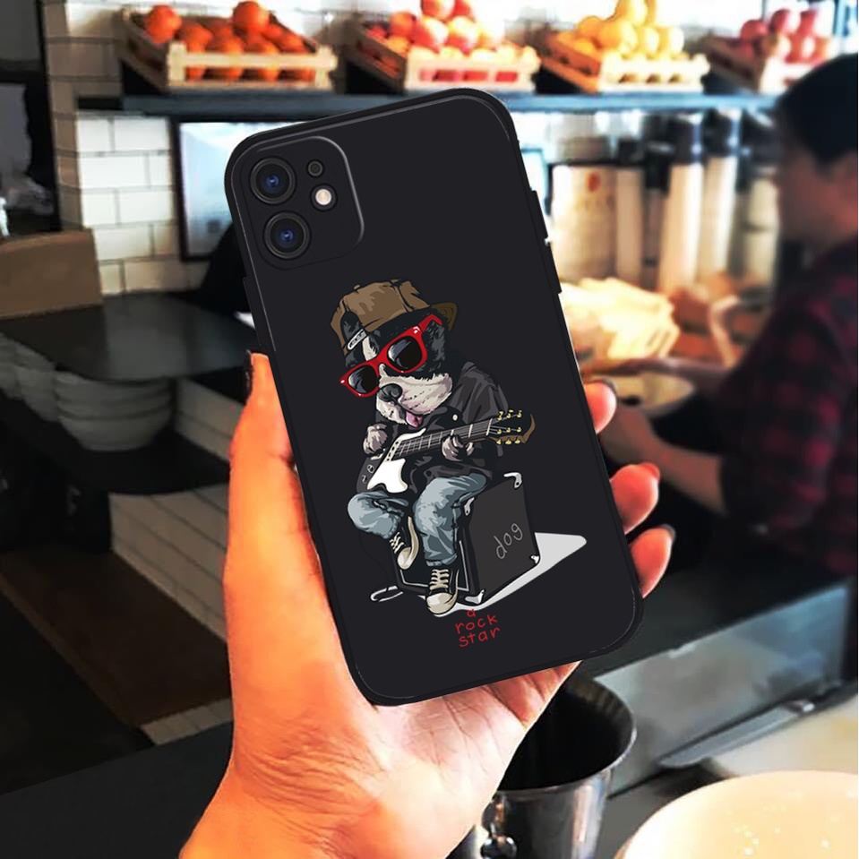 Vỏ ốp iPhone Silicon viền vuông Chó Bull 091 - 092 cho iPhone 6pl/6spl/7/7pl/8/8pl/x/xs/11/12/13/pro/max - Chinchincase