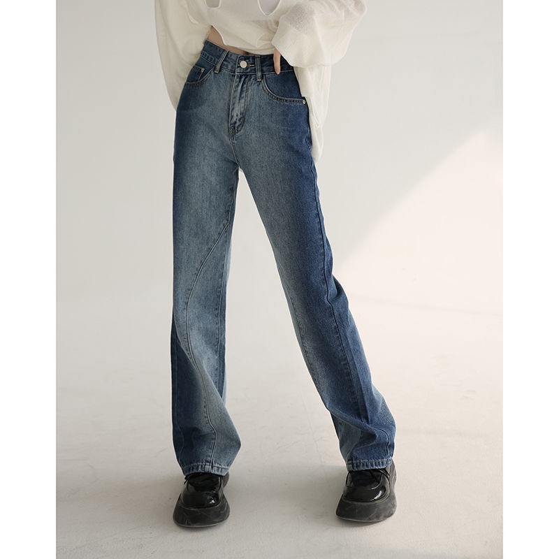 ▧◕□Quần Jeans Dài Ống Rộng Thời Trang Dành Cho Nữ